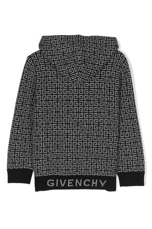 Felpa in misto cotone e cashmere nero GIVENCHY KIDS | H25471M60